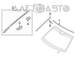 Tura parbriz dreapta Hyundai Sonata 11-15 nou original OEM