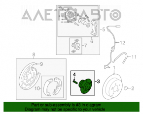 Rulmentul roții spate stânga pentru Hyundai Sonata 11-15, nou, original OEM