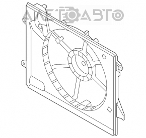 Difuzorul capacului radiatorului gol Hyundai Sonata 18-19 2.4