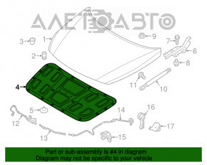 Izolarea capotei Hyundai Sonata 16-17 hibrid