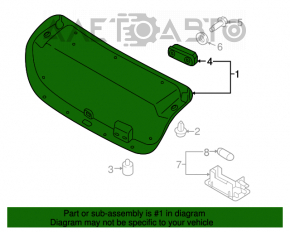 Capacul portbagajului Hyundai Sonata 15-17