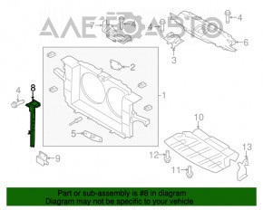 Bara de blocare a capotei Infiniti G25 G35 G37 4d 06-14 cu decupaje