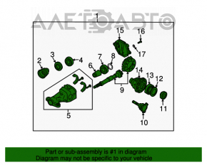 Diferențialul spate reductor pentru Infiniti G25 G35 G37 4d 06-14 AWD