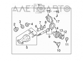 Diferențialul spate reductor pentru Infiniti G25 G35 G37 4d 06-14 AWD