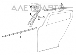 Capac usa spate stanga Infiniti QX30 17- negru lucios, zgarieturi