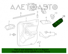 Controlul geamului electric din față, stânga, pentru Infiniti QX30 17-