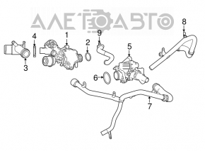 Furtunul de răcire inferior Infiniti QX30 17-