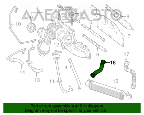 Tubul de admisie de aer dreapta Infiniti QX30 17-