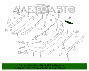 Reflector spate stânga Nissan Altima 19- nou OEM original