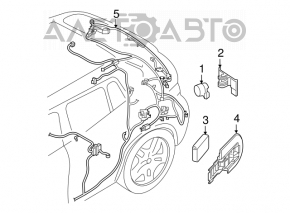 Montajul barei spate pentru Infiniti QX30 17- cu 4 senzori de parcare.