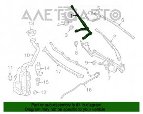 Frânghie de ștergător dreapta Infiniti QX30 17-