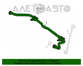 Stabilizatorul frontal Infiniti QX30 17- fără suporturi