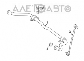 Stabilizatorul frontal Infiniti QX30 17- fără suporturi