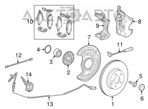 Disc frana fata dreapta Infiniti QX30 17 - nou original OEM