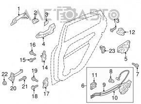 Blocare ușă spate dreapta Kia Optima 11-15 tip1