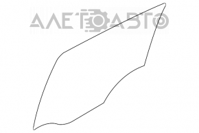 Geamul ușii din spate stânga a unui Kia Optima 11-15 are zgârieturi.