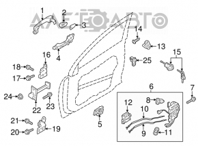 Blocare ușă față stânga Kia Optima 11-15 tip1