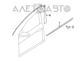 Molura usii sus fata stanga Kia Optima 11-15 crom nou original OEM