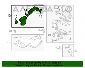 Воздуховод на коллектор Kia Optima 11-15 2.4