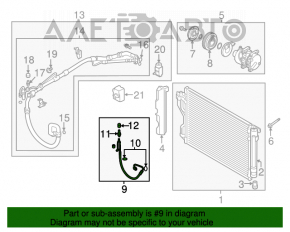 Tubul de aer condiționat condensator-compresor Kia Optima 11-15 2.4