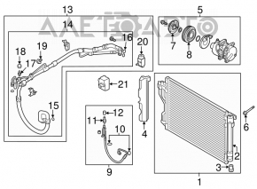 Tubul de aer condiționat condensator-compresor Kia Optima 11-15 2.4