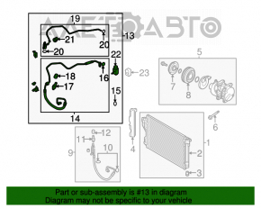 Трубка кондиционера печка-конденсер Kia Optima 11-13 2.4, hybrid