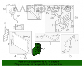 Deflector radiator stânga Kia Optima 11-13 2.4, hibrid