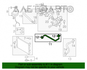 Furtunul de răcire superior Kia Optima 11-15 2.4