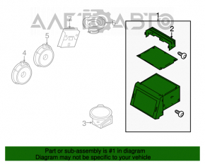 Radio-casetofon Kia Optima 11-15 cu ecran mic monocrom.