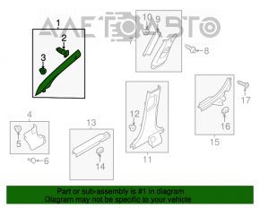 Capacul suportului frontal stâng superior Kia Optima 11-15 bej