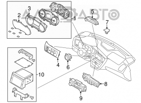 Tabloul de bord Kia Optima 14-15 hibrid, zgârieturi