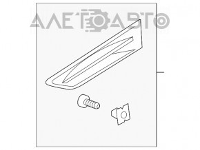 Decorație aripă față stânga Kia Optima 11-15 cu crom nou original OEM