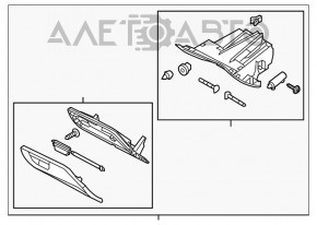 Перчаточный ящик, бардачок Ford Focus mk3 11-18 тип 2, серый