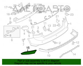 Отражатель правый Ford Focus mk3 11-18 4d