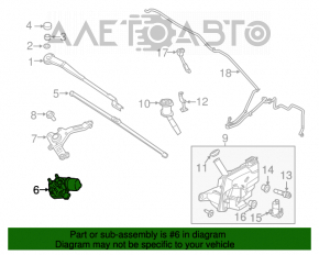 Motorul ștergătoarelor de parbriz dreapta pentru Ford Focus mk3 11-18.