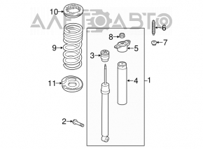 Suport amortizor față dreapta Ford Escape MK3 13- nou aftermarket GSP