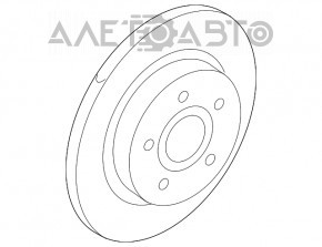 Placă de frână spate dreapta Ford Focus mk3 11-18 270/11mm ruginită.