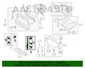 Deflector radiator stânga Ford Fusion mk5 17-20 1.5T