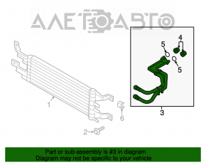 Tuburile sistemului de răcire a cutiei de viteze automate hibrid Lincoln MKZ 13-20