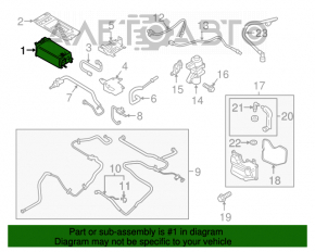 Recipientul cu absorbant de cărbune Lincoln MKZ 13-16 hibrid