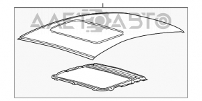 Acoperiș metalic pentru Ford Fusion mk5 13-20 cu trapă, tăiat, zgâriat, lovituri.