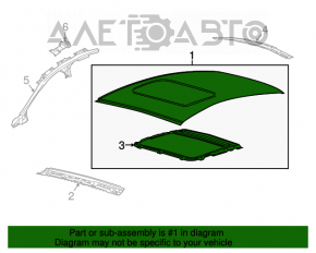 Acoperiș metalic pentru Ford Fusion mk5 13-20 cu trapă, tăiat, zgâriat, lovituri.