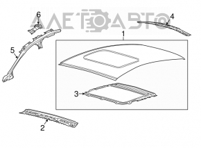 Acoperiș metalic pentru Ford Fusion mk5 13-20 cu trapă, tăiat, zgâriat, lovituri.