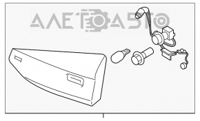 Lampa interioară pentru capacul portbagajului dreapta Ford Fusion mk5 17-18 halogen, pentru polizare.