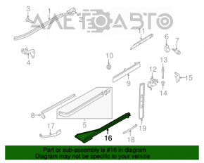 Buclele ușii cu șurubelniță, partea inferioară, spate, stânga, Ford Transit Connect MK2 13-