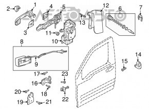 Петля двери верхняя передняя левая Ford Transit Connect MK2 13-