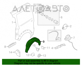 Aripa spate stânga Ford Transit Connect MK2 13-