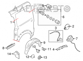 Aripa spate stânga Ford Transit Connect MK2 13-