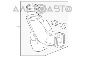 Tubul de admisie cu rezonator pentru Honda Accord 13-17