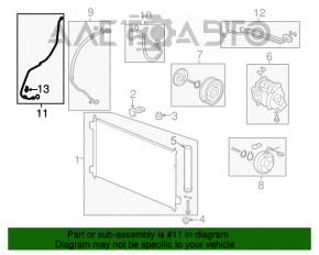 Трубка кондиционера печка-конденсер Honda Accord 13-17 2.4, 3.5